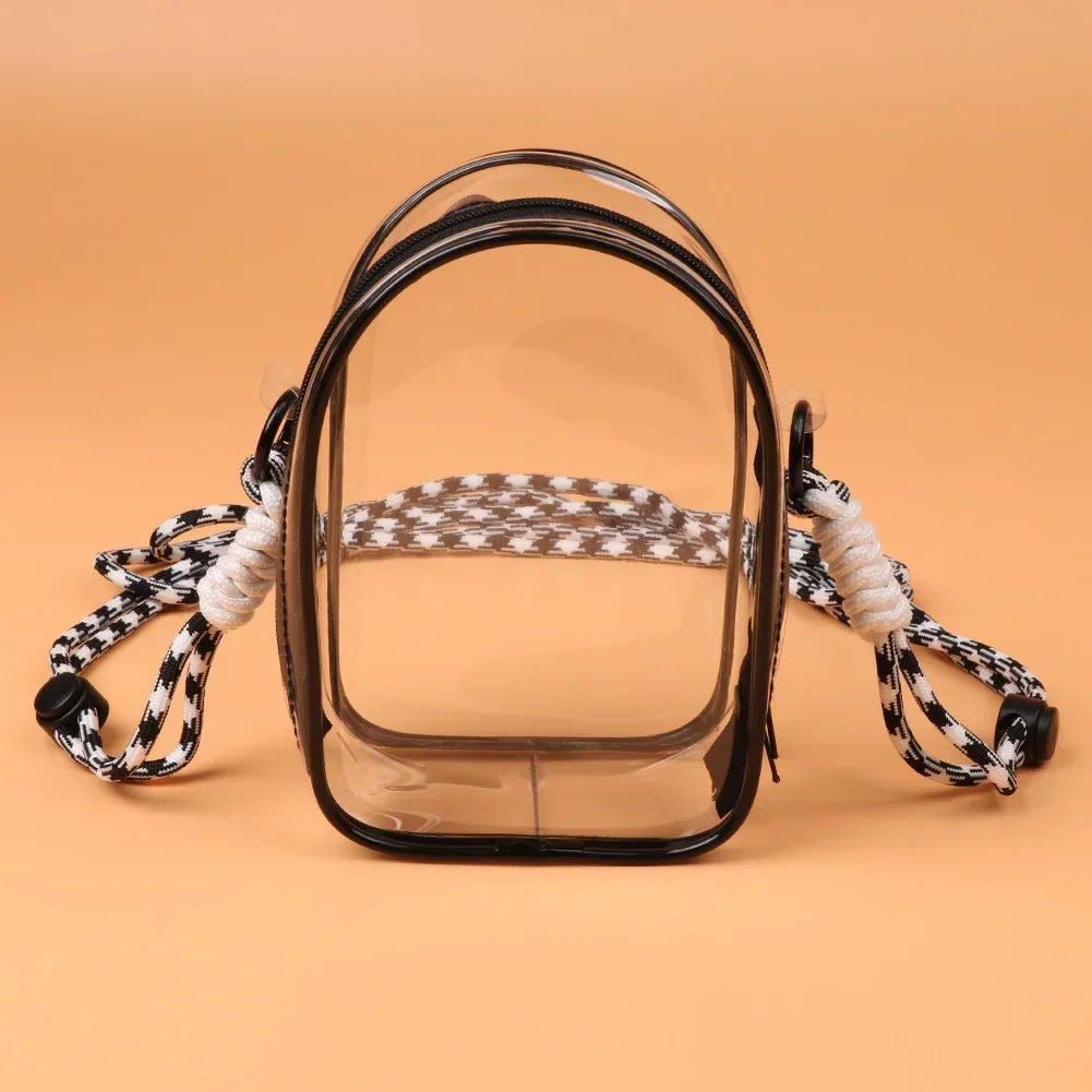 Mini Transparent Shoulder Bag (Protect Case) for Labubu Dolls (15cm)