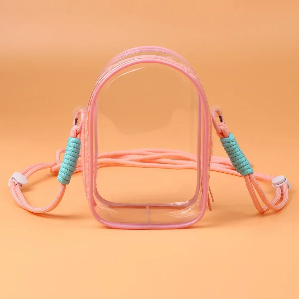 Mini Transparent Shoulder Bag (Protect Case) for Labubu Dolls (15cm)