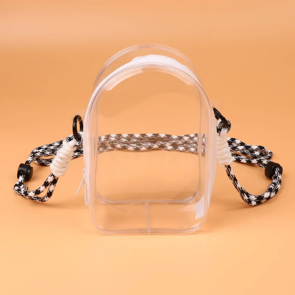 Mini Transparent Shoulder Bag (Protect Case) for Labubu Dolls (15cm)