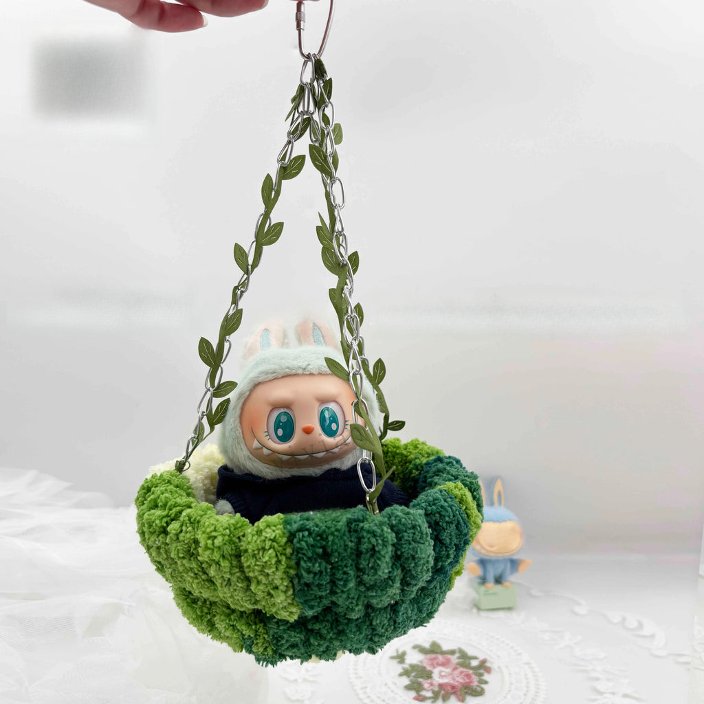 Swing into Cuteness – Labubu Hammock Basket Accessory