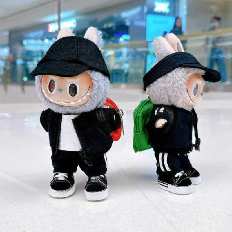 Urban Style Sport Outfit – Cool Streetwear for 15/17cm Labubu Dolls